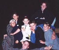 Kids at the camp fire