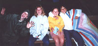 Kids at the camp fire